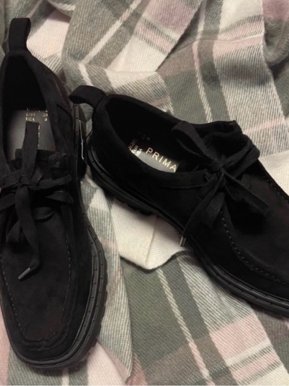 Women’s Black Suede Chunky Loafers